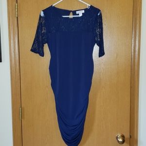 Motherhood maternity navy dress